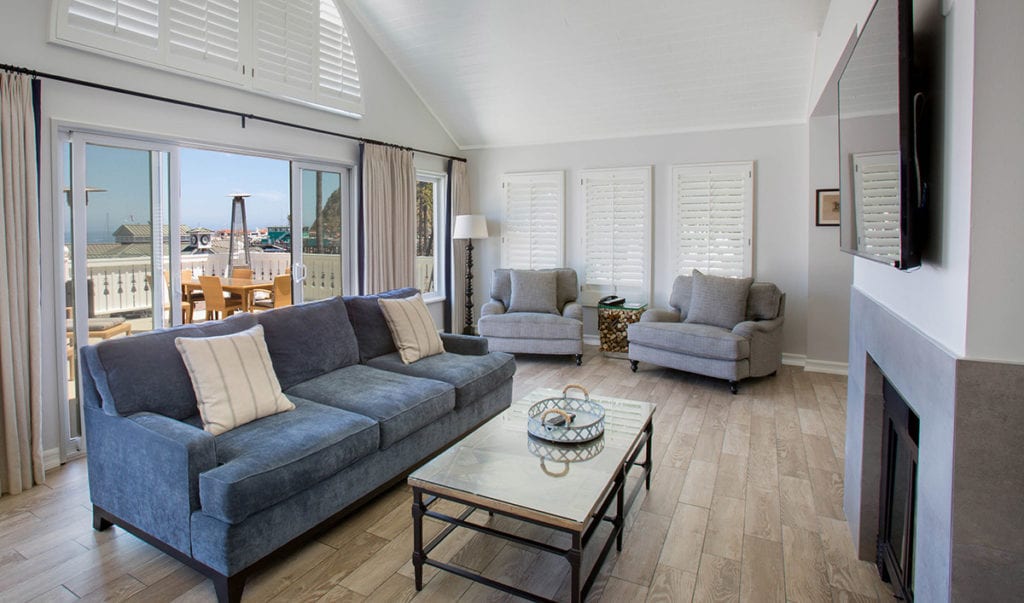 The Beach House Living Room on Catalina Island