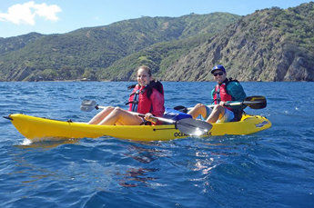 Couple Kayaking on Catalina